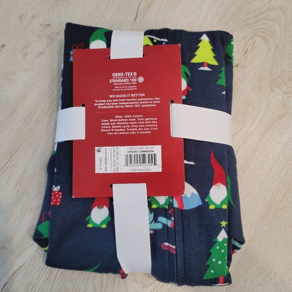 NWT Wondershop Baby Holiday Gnome Print Footed Pajama Navy Size 3-6M - Picture 6 of 8